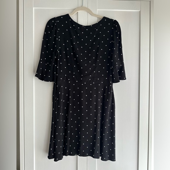 Free People All Yours black polka dot tie dress, size 6 - Picture 7 of 7
